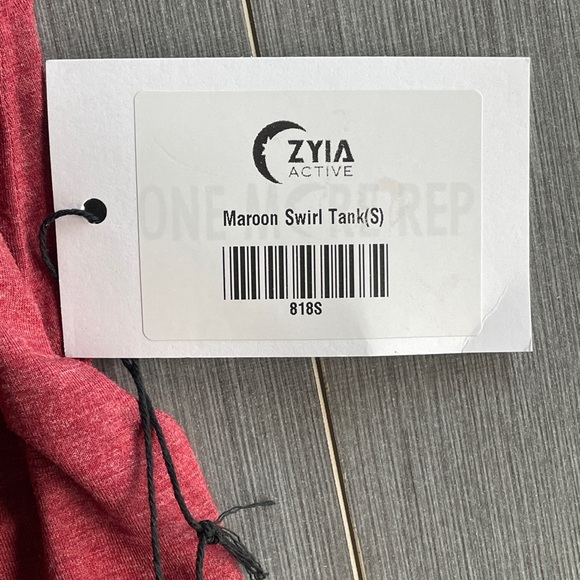 NWT ZYIA maroon swirl tank, size Small - Picture 3 of 5